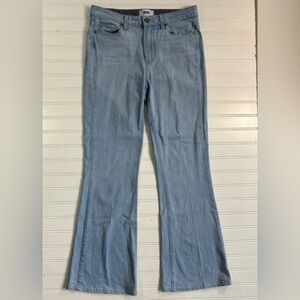 Paige High Rise Bell Canyon Jeans Denim Stretch Flare Light Wash Size 28